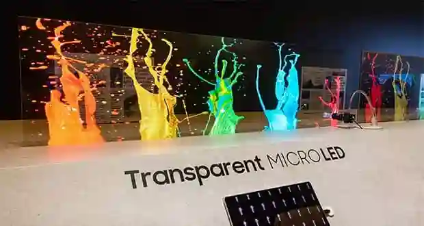 شکل- اولین تلویزیون MicroLED شفاف